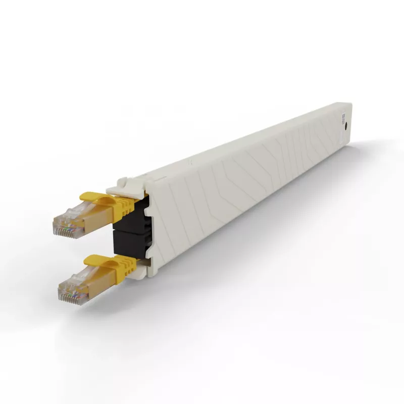 PATCHBOX .one CONEX8UTPYL 8RU Cat6a UTP casete de cobre retráctil, amarillo