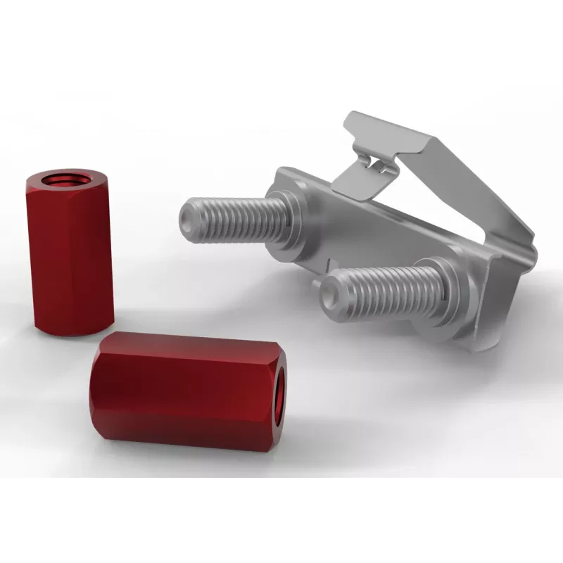 Tornillos y tuercas PATCHBOX dvmnt50RD M6 aluminio acero 50 uds.
