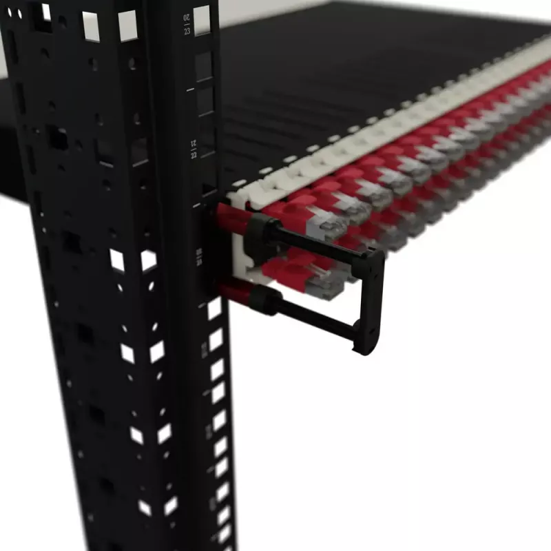 Panel de gestión de cables PATCHBOX Patchcatch Solo 24 uds. Negro Rojo