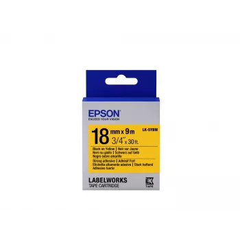 Cartucho de etiquetas Epson Strong Adhesive LK-5YBW negro/amarillo 18mm (9m)