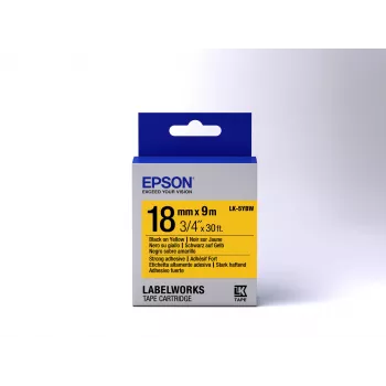 Cartucho de etiquetas Epson Strong Adhesive LK-5YBW negro/amarillo 18mm (9m)