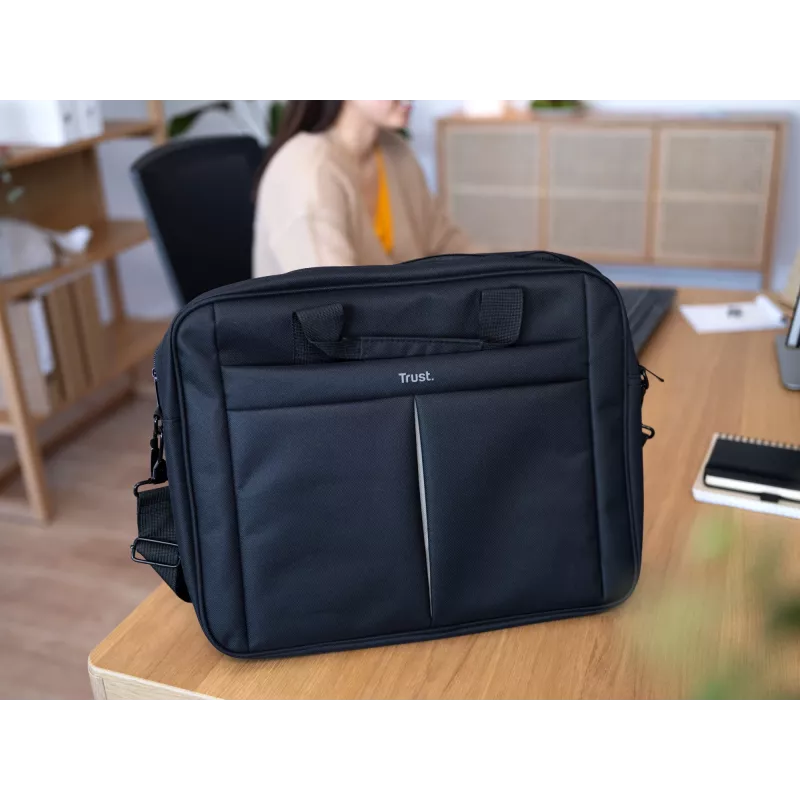 Trust Bolsa de transporte para portátiles de 16 pulgadas, maletín, 40,6 cm (16 pulgadas), correa para el hombro