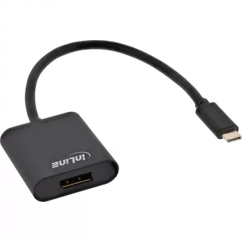 Adaptador de pantalla USB InLine 64102B Conector USB-C macho a DisplayPort 4K/60Hz