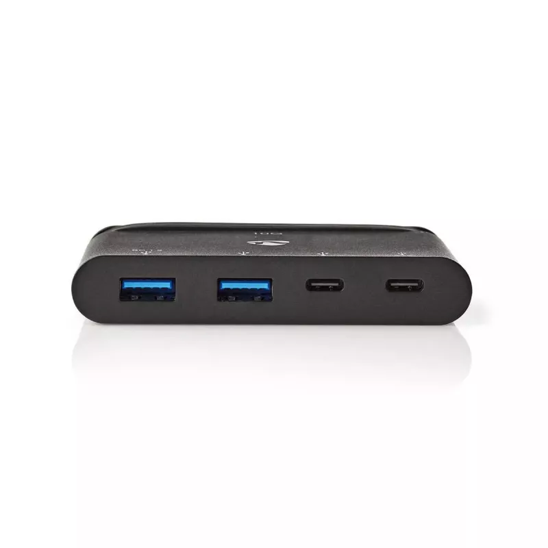 Hub USB Nedis TCARF250BK USB 3.2 Gen 1 Type-C Negro