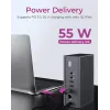 ICY BOX IB-DK2262AC Con cable USB 3.2 Gen 1 (3.1 Gen 1) Type-C Antracita