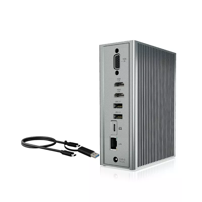 ICY BOX IB-DK2262AC Con cable USB 3.2 Gen 1 (3.1 Gen 1) Type-C Antracita
