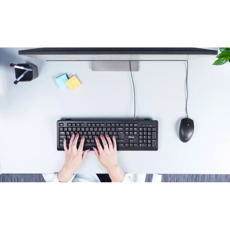 Teclado Trust TK-150 Oficina USB QWERTZ Alemán Negro
