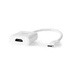 Nedis CCGB64651WT02 adaptador USB-C a HDMI USB 3.2 Gen1, 0,20 m, niquelado, PVC, blanco