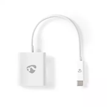Nedis CCGB64651WT02 adaptador USB-C a HDMI USB 3.2 Gen1, 0,20 m, niquelado, PVC, blanco