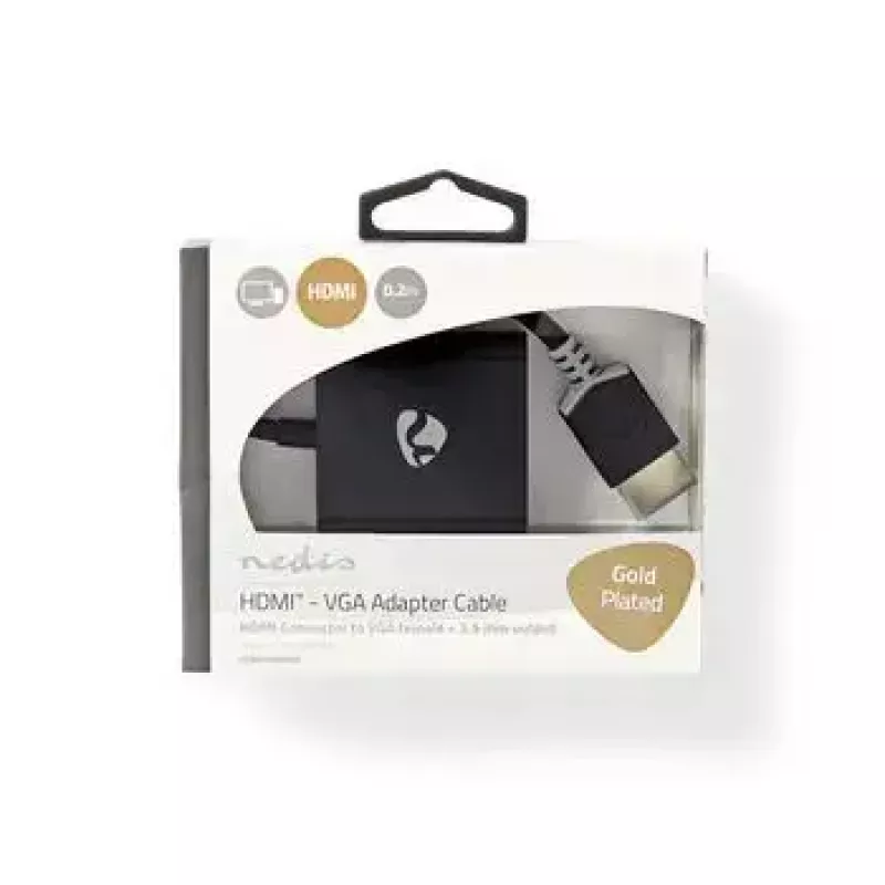 Adaptador de cable de vídeo Nedis CCBW34900AT02 0,2 m VGA HDMI