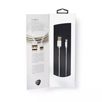 Cable para teléfono móvil Nedis CCTB39300AL30 Aluminio 3 m USB A Lightning