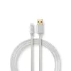 Cable para teléfono móvil Nedis CCTB39300AL30 Aluminio 3 m USB A Lightning