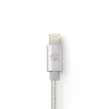 Cable para teléfono móvil Nedis CCTB39300AL30 Aluminio 3 m USB A Lightning