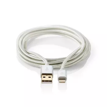 Cable para teléfono móvil Nedis CCTB39300AL30 Aluminio 3 m USB A Lightning