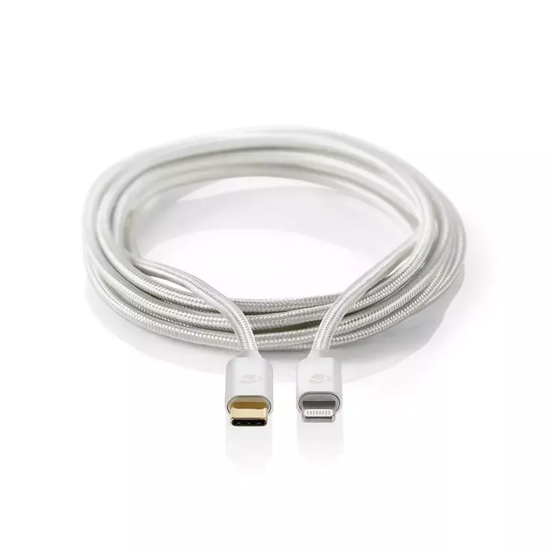 Cable Lightning Nedis CCTB39650AL10 1 m Aluminio USB C