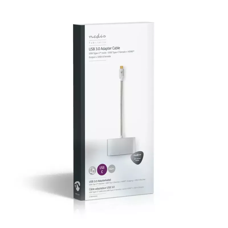 Dock para portátil Nedis CCTB64765AL02 Plata 5 Gbit/s