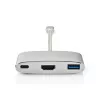 Dock para portátil Nedis CCTB64765AL02 Plata 5 Gbit/s