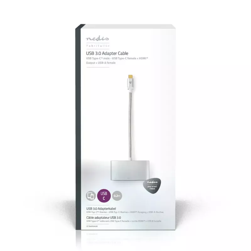 Dock para portátil Nedis CCTB64765AL02 Plata 5 Gbit/s