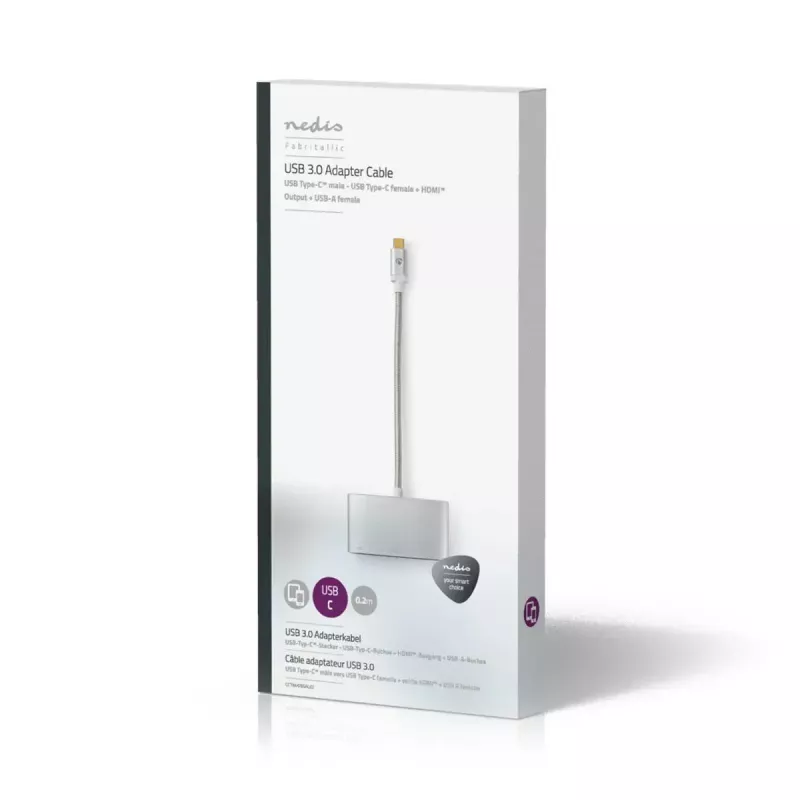 Dock para portátil Nedis CCTB64765AL02 Plata 5 Gbit/s