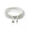 Cable de audio Nedis CCTB65940AL10 1 m USB-C a 3,5 mm Aluminio