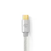 Cable de audio Nedis CCTB65940AL10 1 m USB-C a 3,5 mm Aluminio