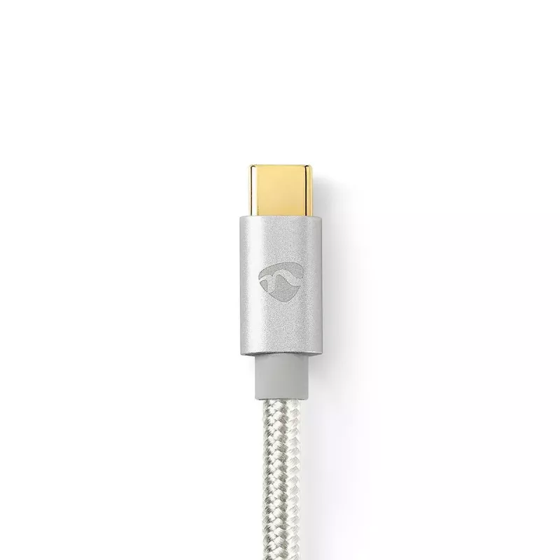 Cable de audio Nedis CCTB65940AL10 1 m USB-C a 3,5 mm Aluminio