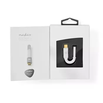 Cable de audio Nedis CCTB65950AL008 3,5 mm conector hembra a USB conector macho 0,08 m Aluminio