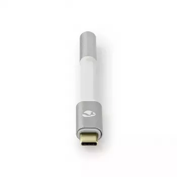 Cable de audio Nedis CCTB65950AL008 3,5 mm conector hembra a USB conector macho 0,08 m Aluminio