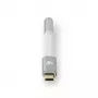 Cable de audio Nedis CCTB65950AL008 3,5 mm conector hembra a USB conector macho 0,08 m Aluminio