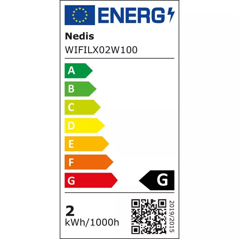 Nedis WIFILX02W100 SmartLife guirnalda de luces navideñas Wi-Fi 10 m, blanco