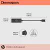 HP Adaptador USB-C a RJ45 G2, con cable, USB Type-C, Negro, China, Hogar, Windows 10, Windows 11