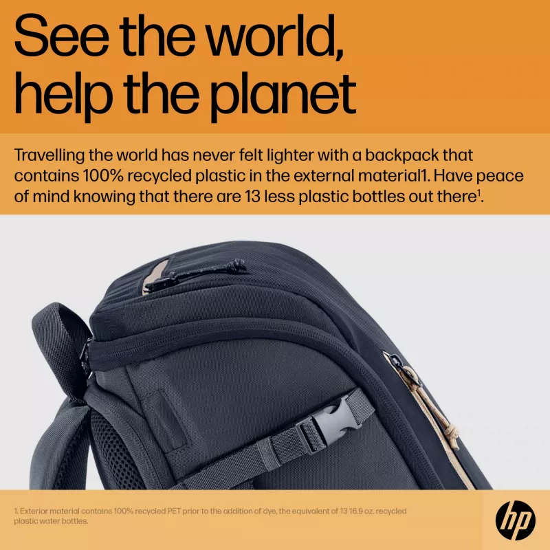 HP Travel 25 Litros 15.6 Azul Mochila para portátil Tamaño máximo de pantalla 39,6 cm Peso 860 g