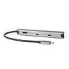 Nedis CCBW64230AT02 adaptador multipuerto USB-C 6 en 1, USB 3.2 Gen 1, HDMI, RJ45, 2x USB-A, 2x USB-C, 5 Gbps, gris