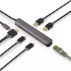 Nedis CCBW64230AT02 adaptador multipuerto USB-C 6 en 1, USB 3.2 Gen 1, HDMI, RJ45, 2x USB-A, 2x USB-C, 5 Gbps, gris