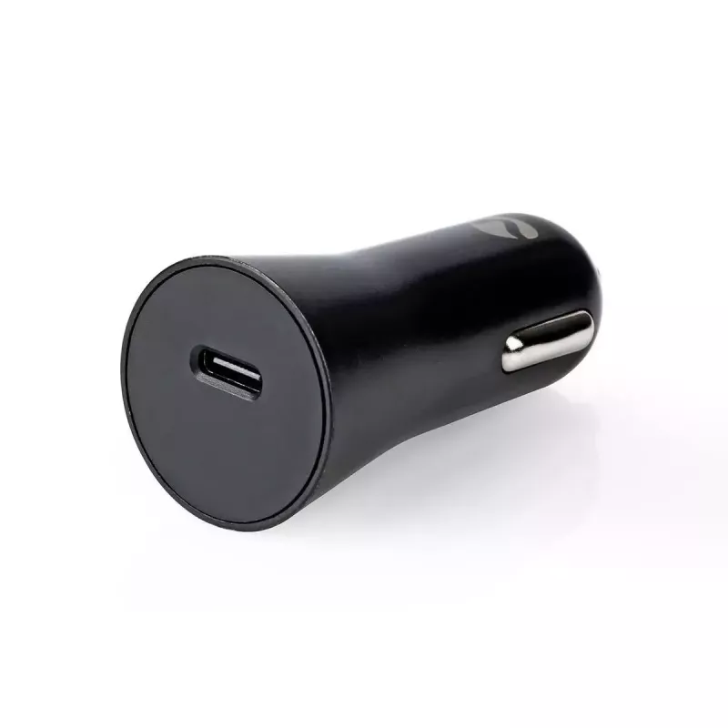Nedis CCPDL20W111BK cargador de coche 20W, 1x USB-C, cable Lightning de 8 pines, negro