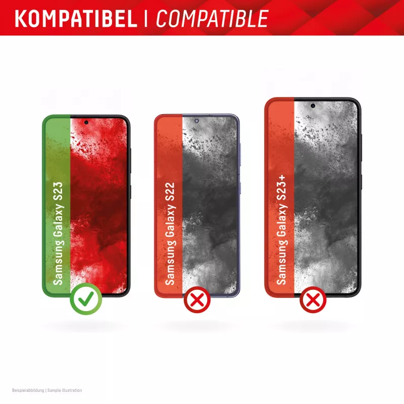 Displex protector de pantalla + funda para Samsung Galaxy S22/S23, marco de montaje Eco, resistente a arañazos