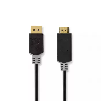 Adaptador de cable de vídeo Nedis CCBW37100AT10 1m DisplayPort a HDMI negro