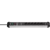 Alargador de corriente Brennenstuhl 1391010620 3m 6 salidas AC para interior negro plata