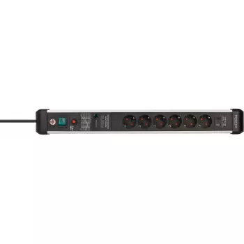 Alargador de corriente Brennenstuhl 1391010620 3m 6 salidas AC para interior negro plata