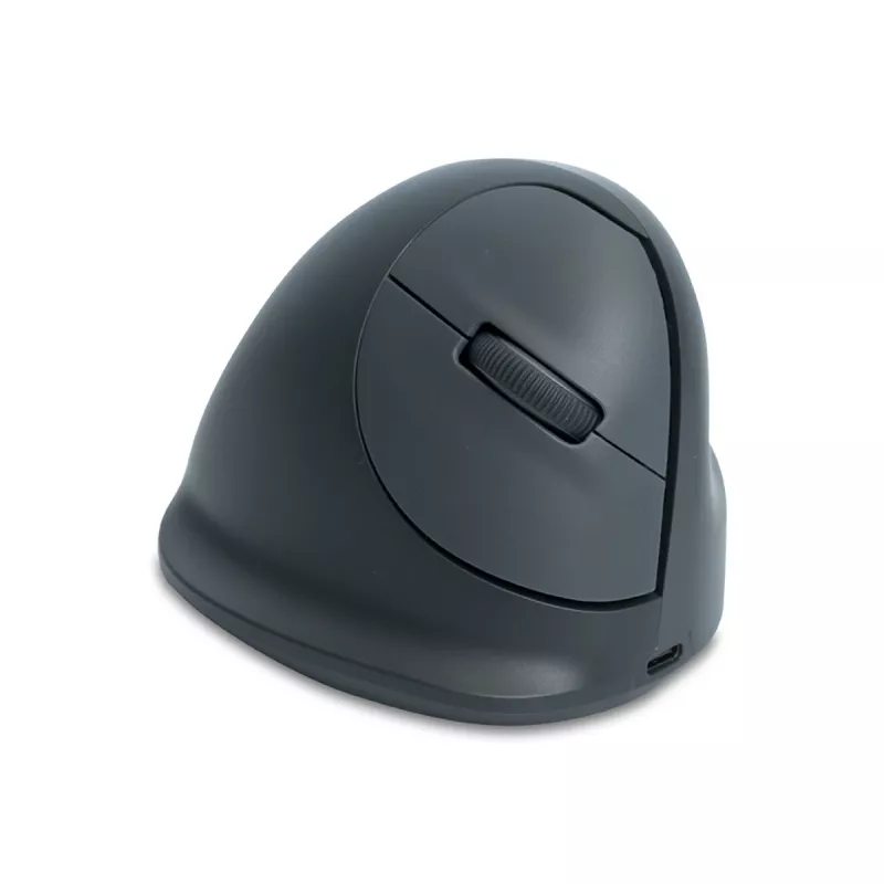 R-Go Tools ratón vertical R-Go HE Basic, ratón ergonómico, mediano (tamaño de mano ≥ 185 mm), para diestros, Bluetooth, gris