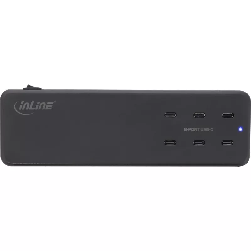 Fuente de alimentación multipuerto InLine, cargador, 6x USB-C, PD 3.0, GaN, negra