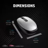 Ratón HP 240 Lunar White Bluetooth, ambidiestro, óptico, Bluetooth, 1600 DPI, blanco