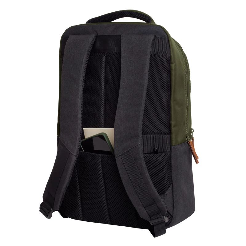 Mochila Trust Lisboa 40,6 cm 16 pulgadas verde 3 compartimentos