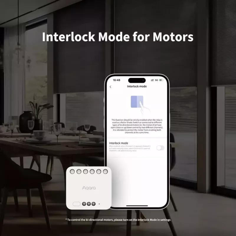 Módulo de doble relé para smart home, Aqara DCM-K01, control de 2 canales
