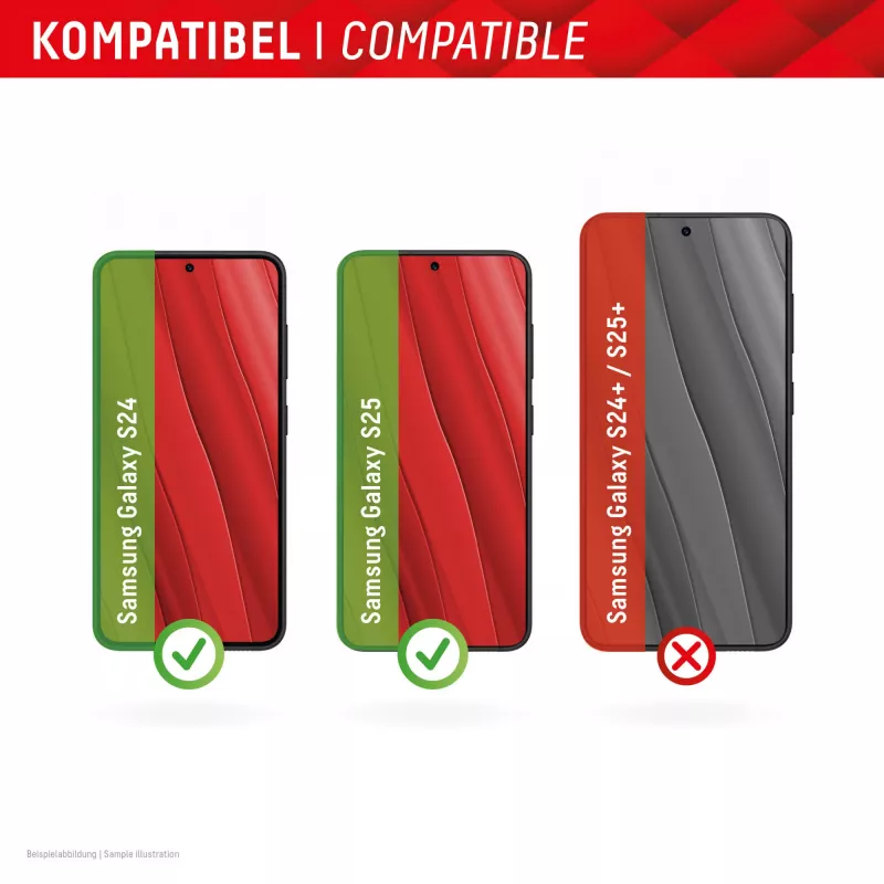 Displex Smart Glass (9H) para Samsung Galaxy S24/S25, adhesivo de montaje, irrompible
