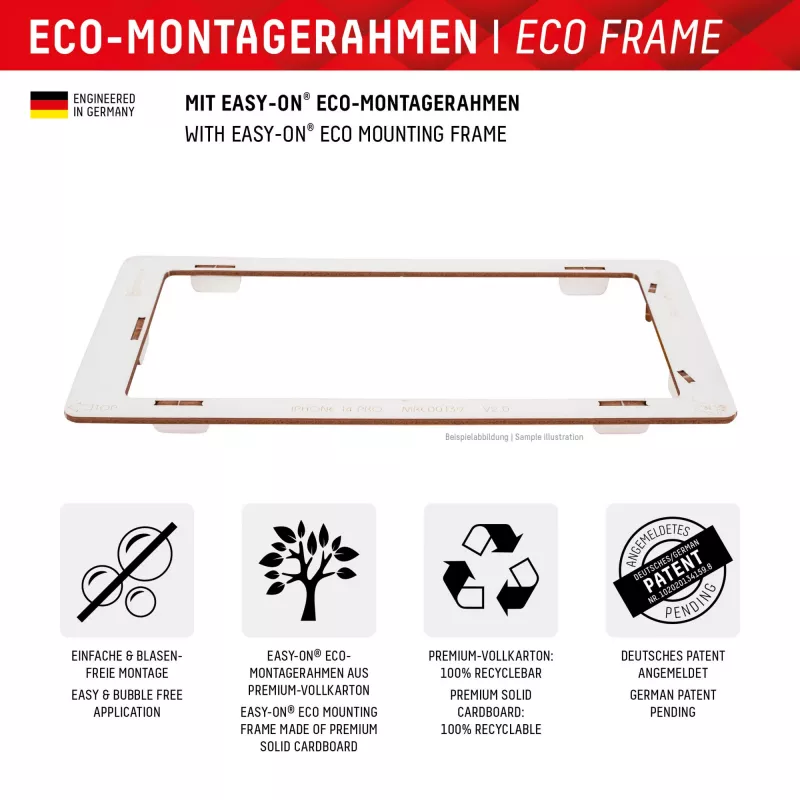 Lámina protectora de pantalla + funda Displex para Samsung Galaxy S23 FE, marco de montaje Eco, resistente a arañazos