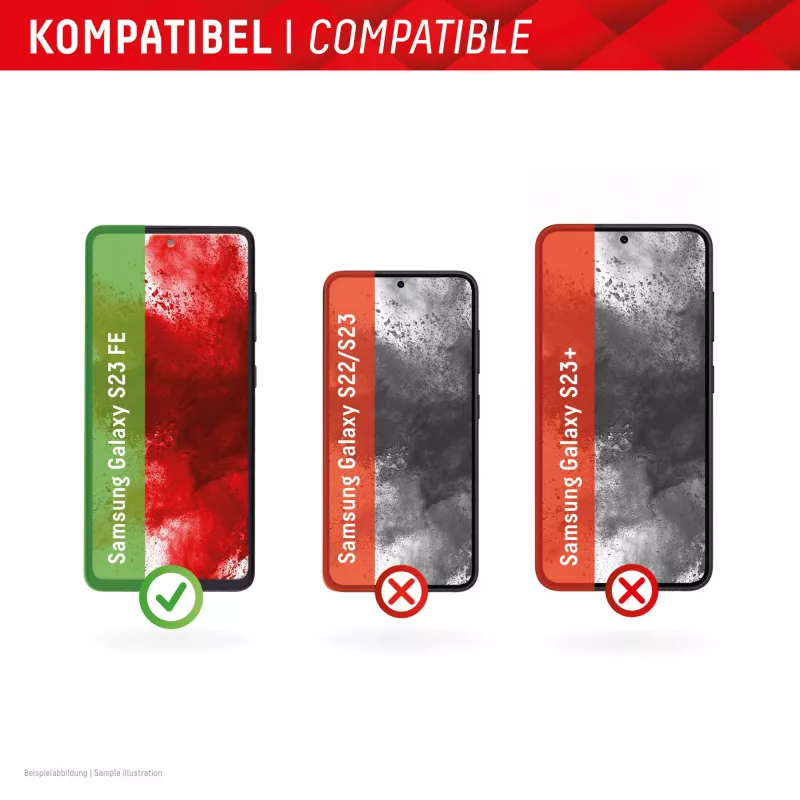 Lámina protectora de pantalla + funda Displex para Samsung Galaxy S23 FE, marco de montaje Eco, resistente a arañazos