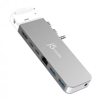 Hub USB j5create JCD395 4K60 Elite Pro con cable USB4 con kit MagSafe