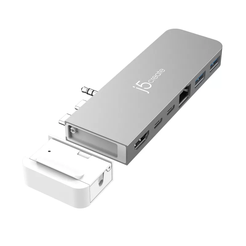Hub USB j5create JCD395 4K60 Elite Pro con cable USB4 con kit MagSafe