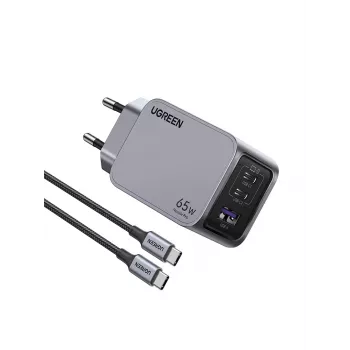Cargador móvil Ugreen 25871 universal gris carga rápida AC para interiores